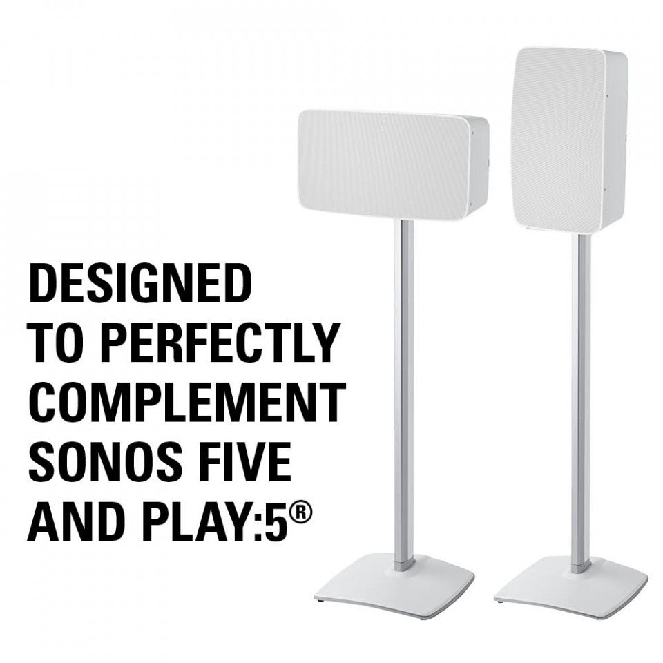 Sanus WSS51-W2 Wireless Speaker Stands designed for Sonos Play:5