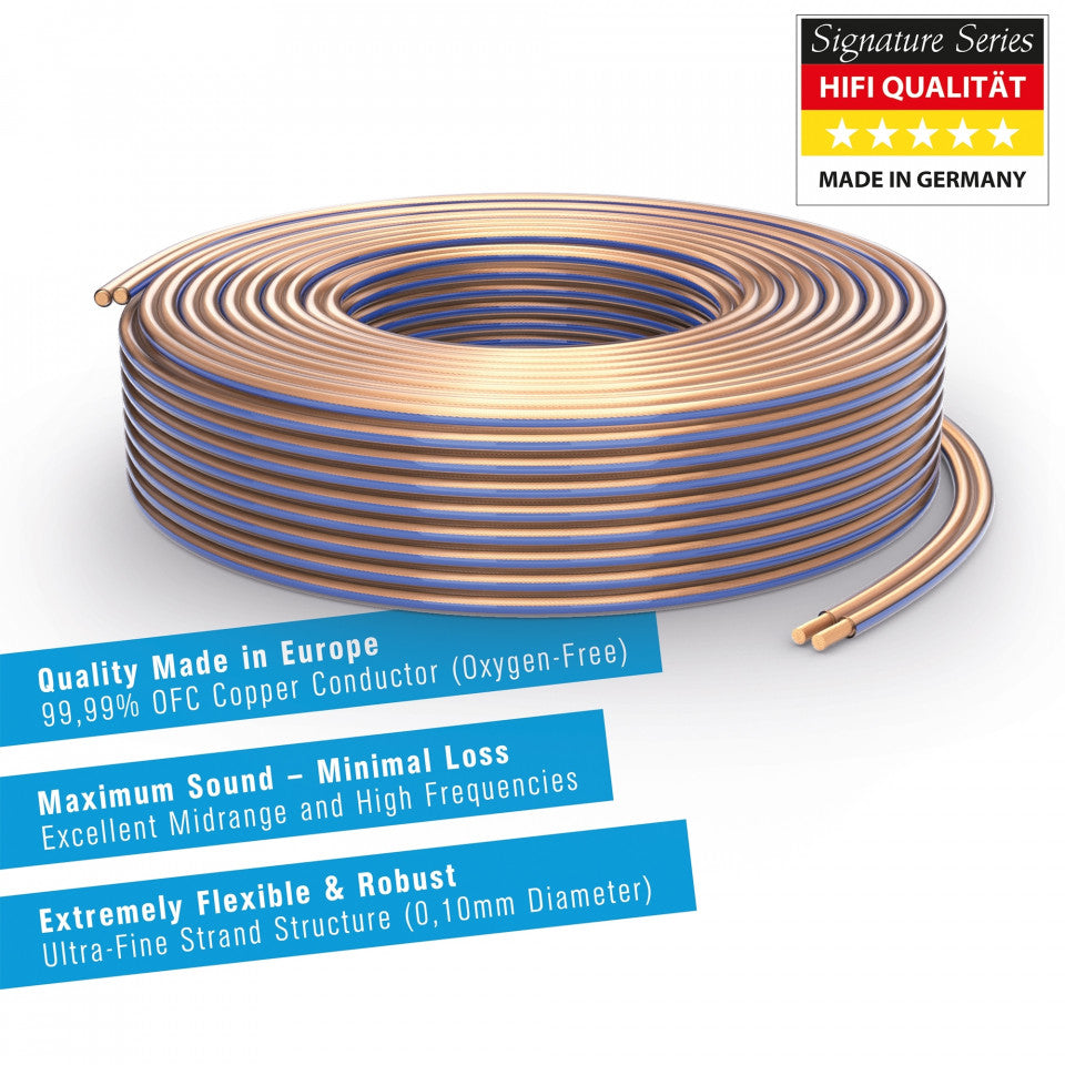 Purelink PLS25TR-100 LS-Kabel, 2x 2,5mm² Speaker Cable Spool 100m without Connectors