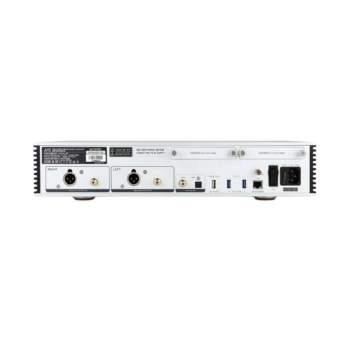 Aurender A15 Signature Analog Music Server Silver