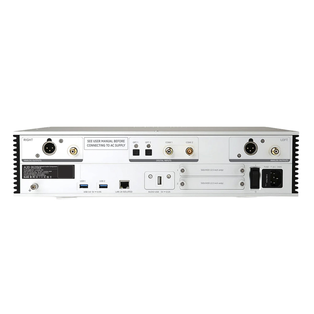 Aurender A20 Signature Analog Music Server Silver