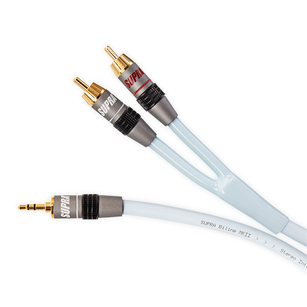 Supra Biline MP-2RCA Analogue Audio Interconnect Cable 1m