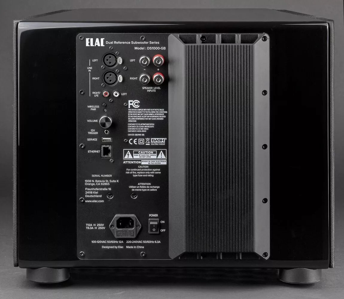 Elac Varro DS1000 Dual Reference Powered Subwoofer - Gloss Black