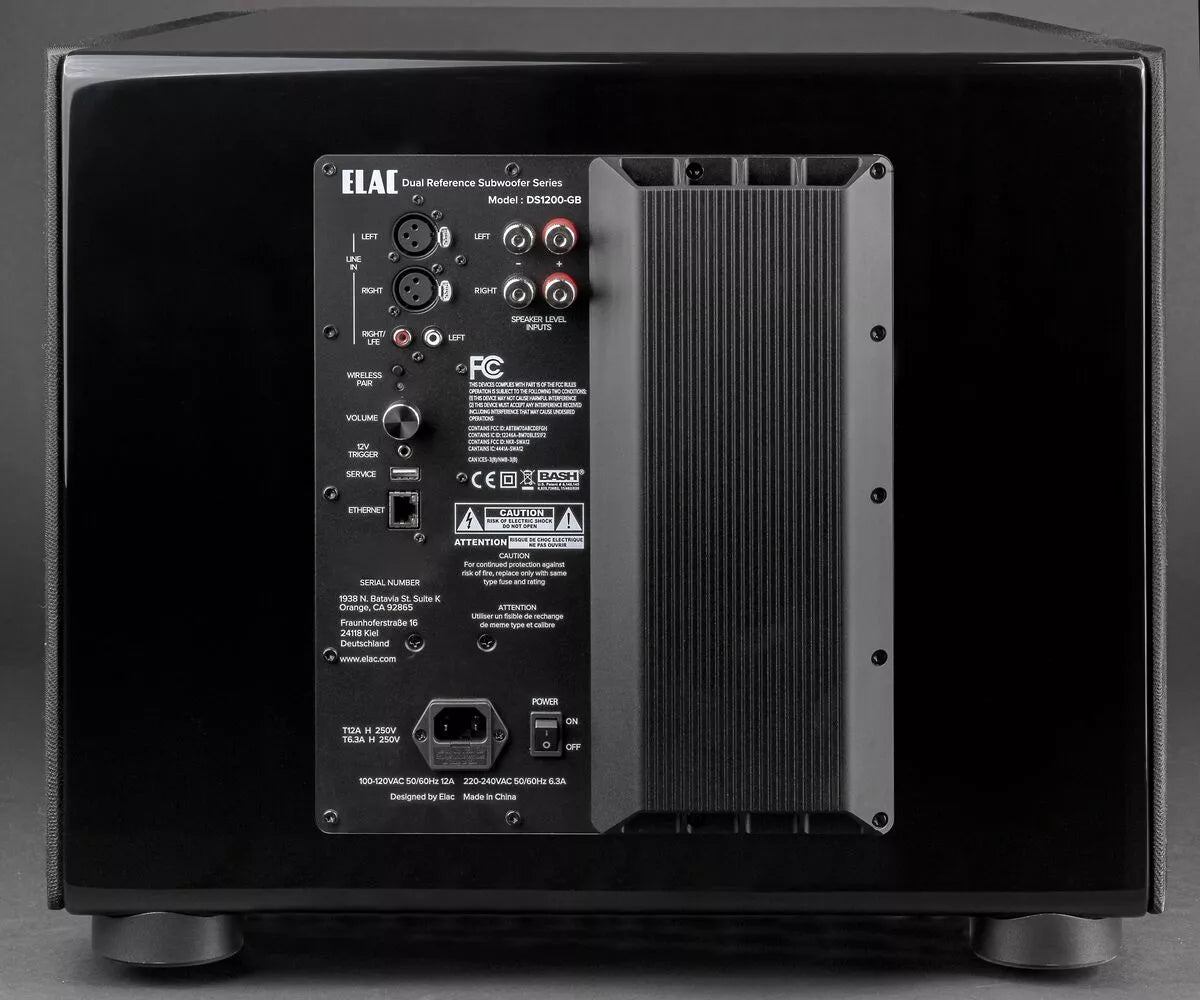 Elac Varro DS1200 Dual Reference Powered Subwoofer - Gloss Black