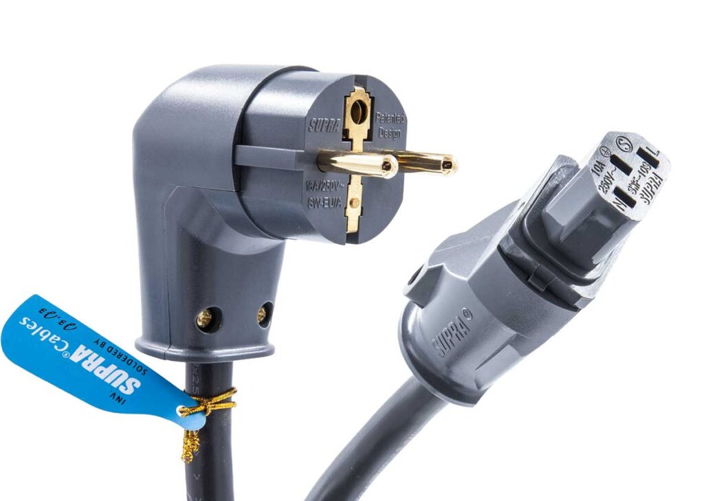 Supra Lorad 2.5 SPC CS-EU 10A Angled Mains Power Cable 2m