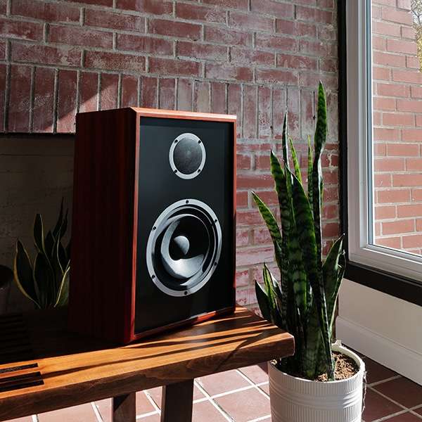 KLH Model Three Bookshelf Speakers West African Mahogany (1 Pair)