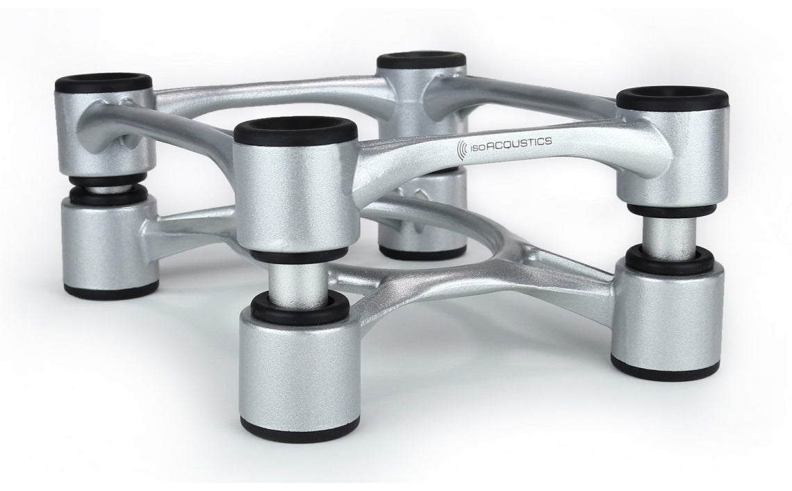 IsoAcoustics Aperta Speaker isolation stands silver pair
