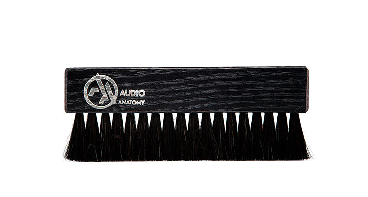 Audio Anatomy Oak Wood Goat Hair Vinyl Cleaning Brush - Black