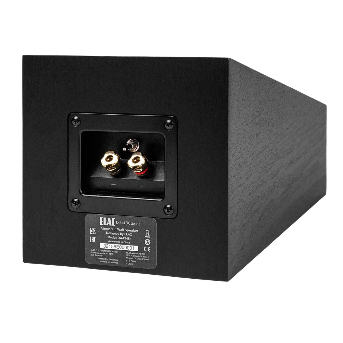 Elac Debut 3.0 DA43 Dolby Atmos Enabled Speakers (1 Pair) - Black