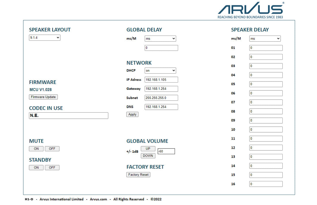 Arvus H1-D multi-codec spatial audio HDMI converter for Audio over IP
