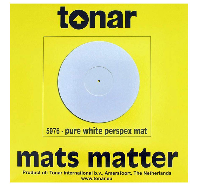 Tonar Pure White Perspex mat for turntables