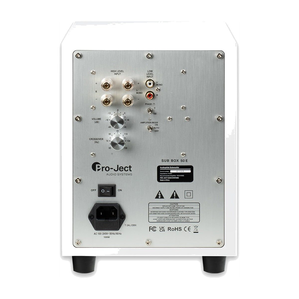 Pro-Ject Sub Box 50 E Active Subwoofer High Gloss White