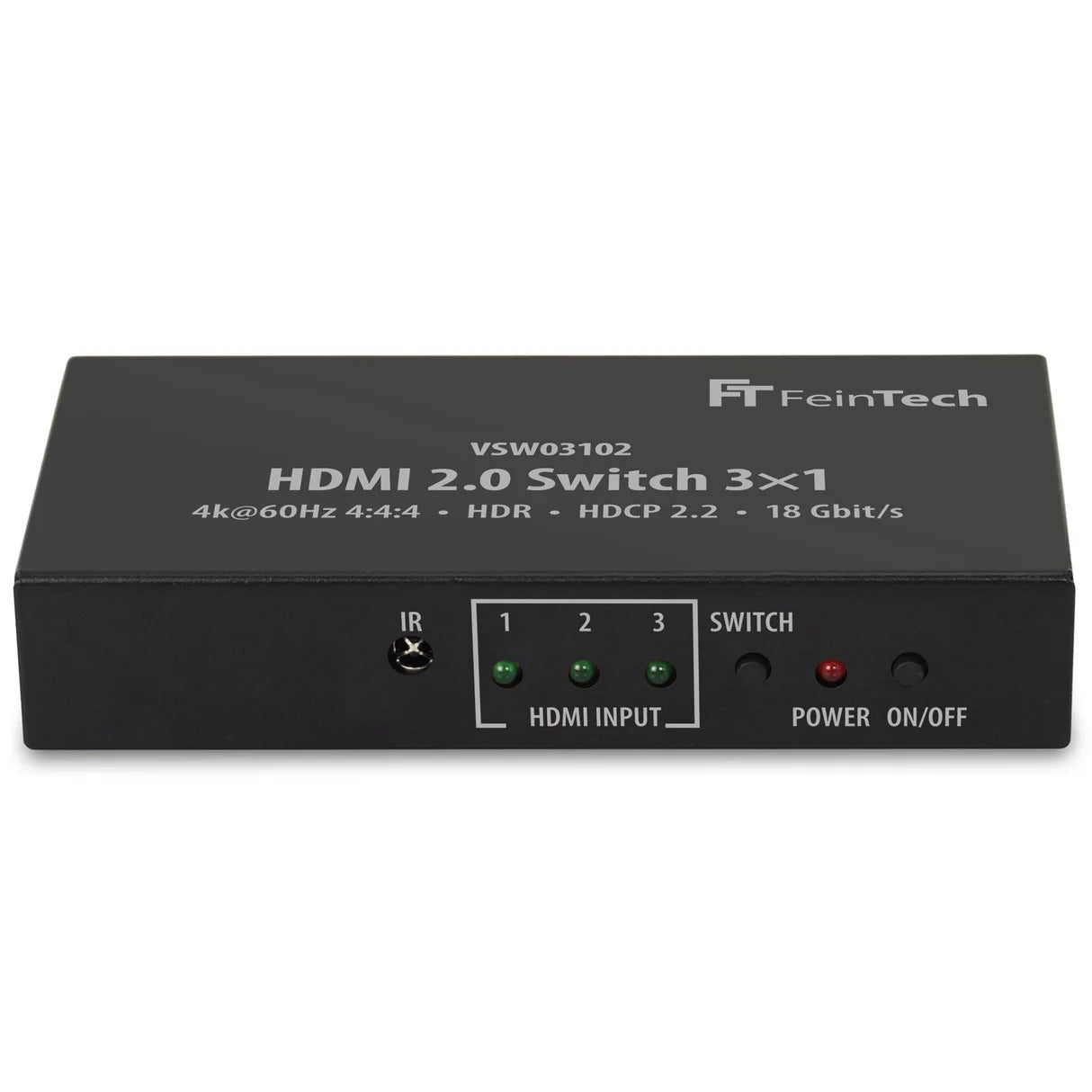 FeinTech HDMI Switch 3 In 1 Out | 4K 60Hz | Auto switching