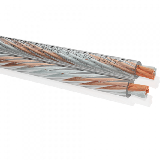 Oehlbach RattleSnake 6 LS-Cable 2x6mm transparent 1m Cut from Spool Speaker Cable without Connectors