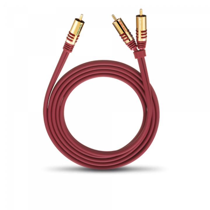 Oehlbach NF Y-Adapter Cinch-2Cinch 1,0m purpurrot cable