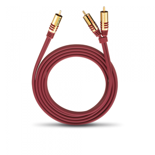 Oehlbach NF Y-Adapter Cinch-2Cinch 1,0m purpurrot cable