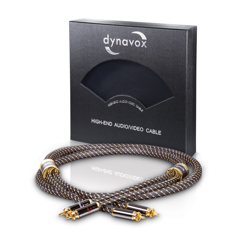 Dynavox Black Line Stereo RCA Cable 1.0 m