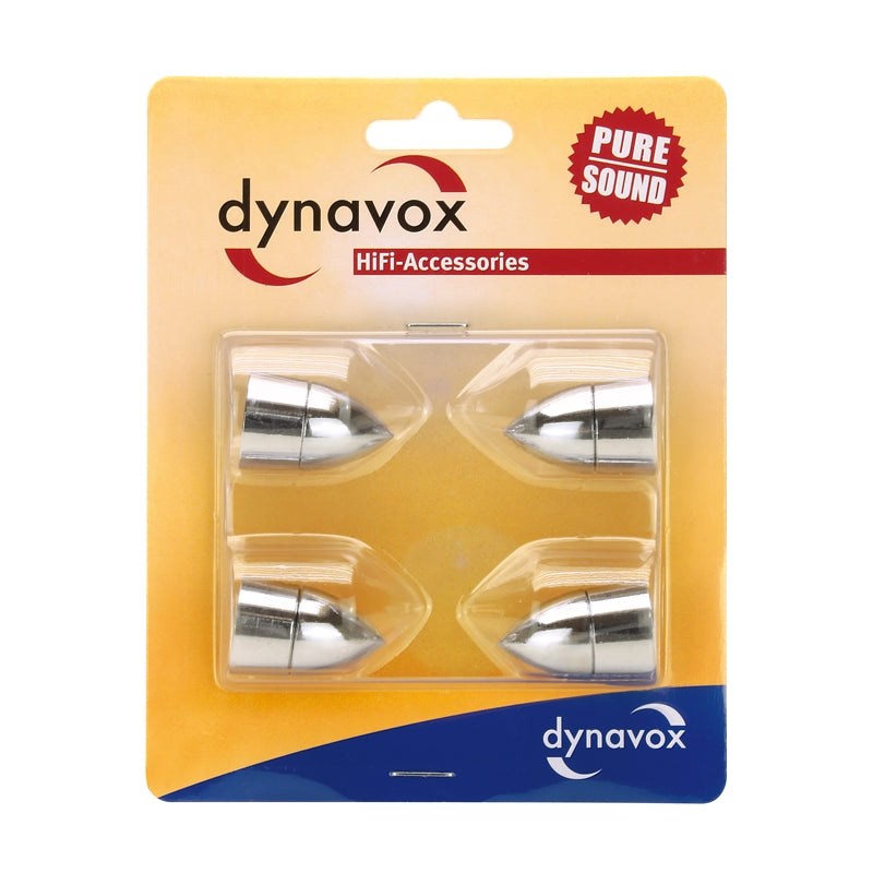 Dynavox Sub-Watt Equipment and Speaker Feet A4 Set of 4 Chrome