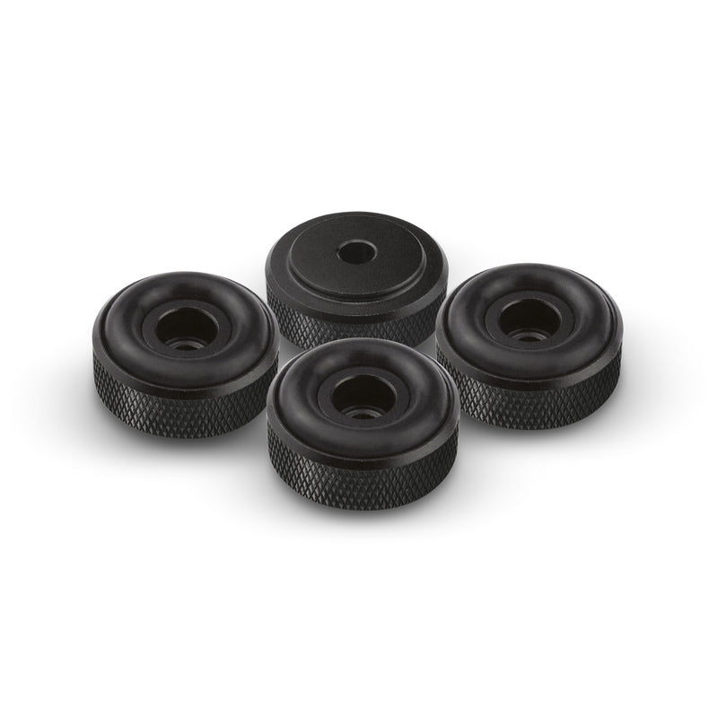 Dynavox Knurled Equipment Feet Mini Aluminium Set of 4 Black