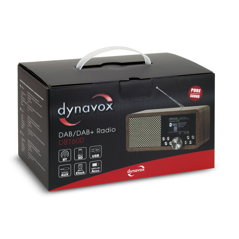 Dynavox DAB+ Radio DBT600 BT, Alarm Function, USB/Micro SD Player