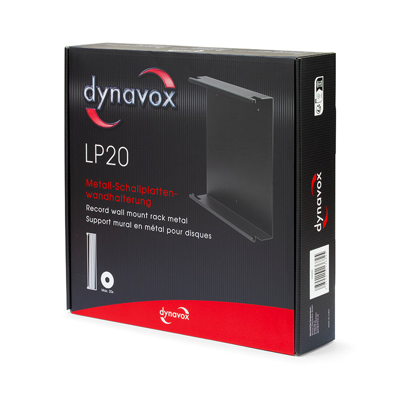 Dynavox Record Wall Holder LP20 Metal Black for 20 12" LPs