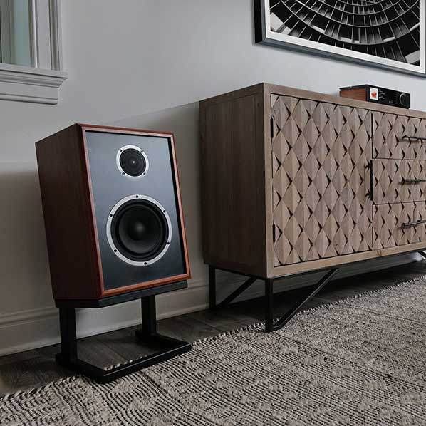 KLH Model Three Bookshelf Speakers West African Mahogany (1 Pair)