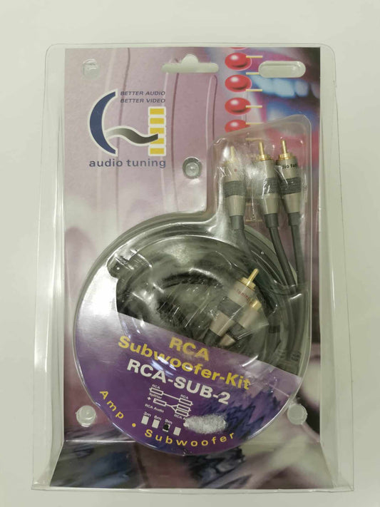 Audio Tuning RCA Subwoofer-Kit RCA-SUB-2 Subwoofer Cable 9m