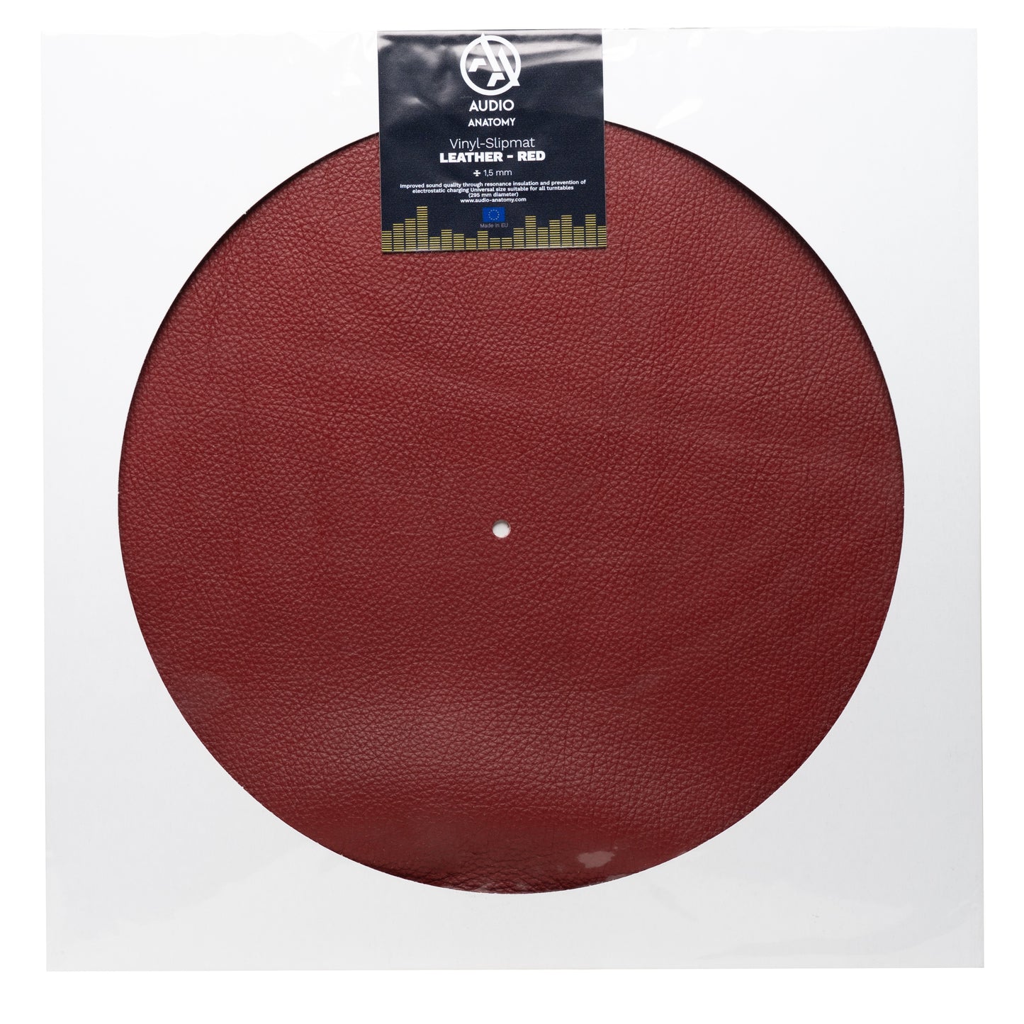 Audio Anatomy Leather Slipmat Red - detail