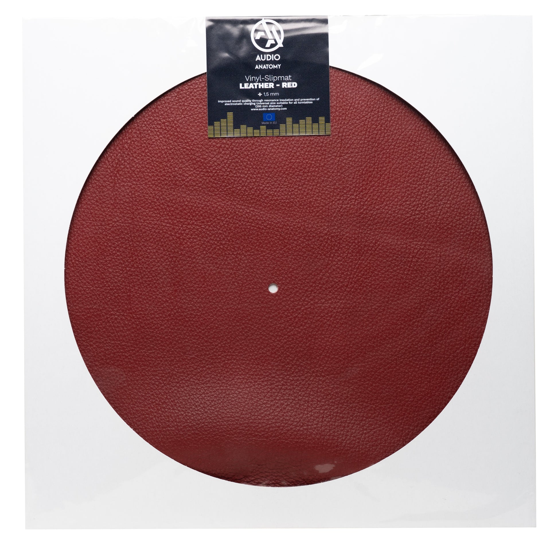 Audio Anatomy Leather Slipmat Red - detail