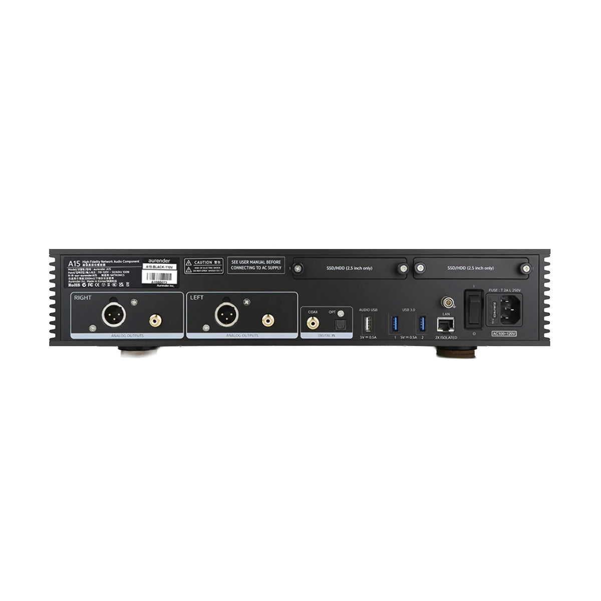 Aurender A15 Signature Analog Music Server Black