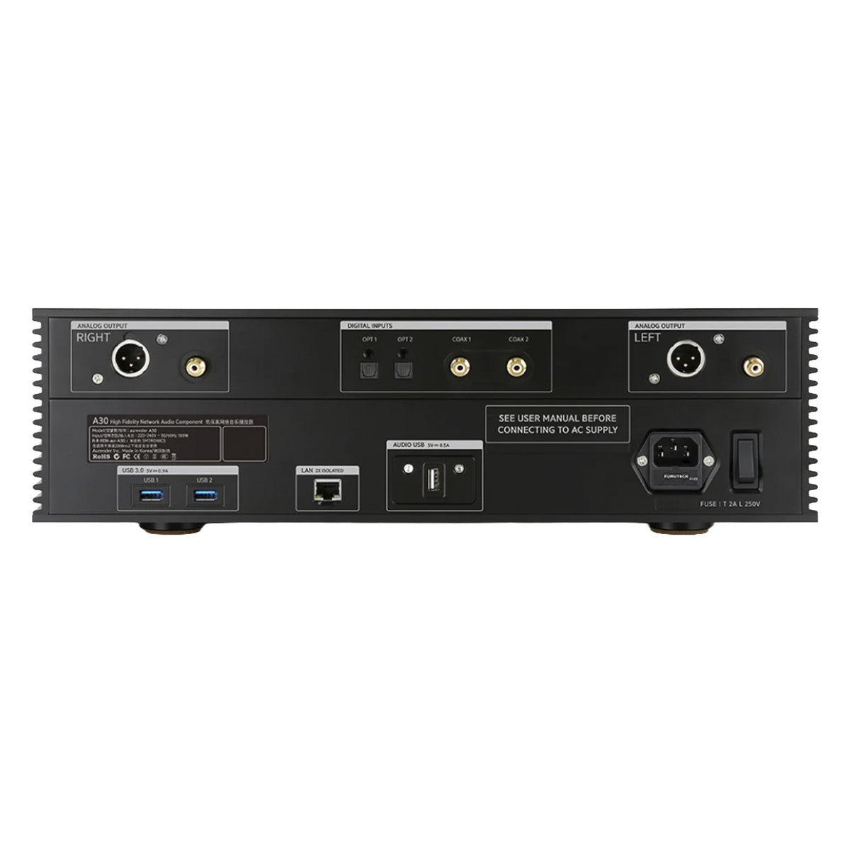 Aurender A30 Signature Analog Music Server Black