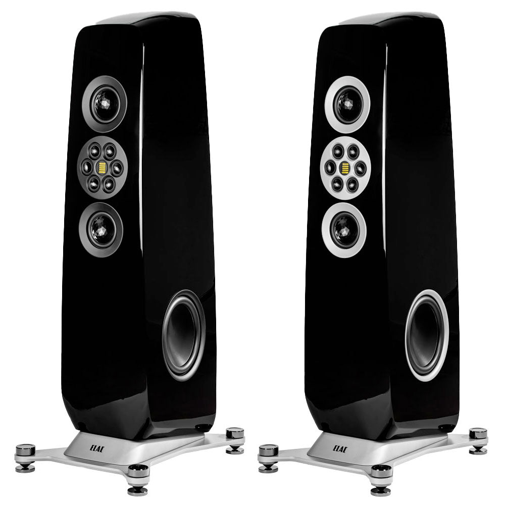 Elac Concentro 2.0 M807 Floorstanding Speakers (1 Pair) - Black High Gloss