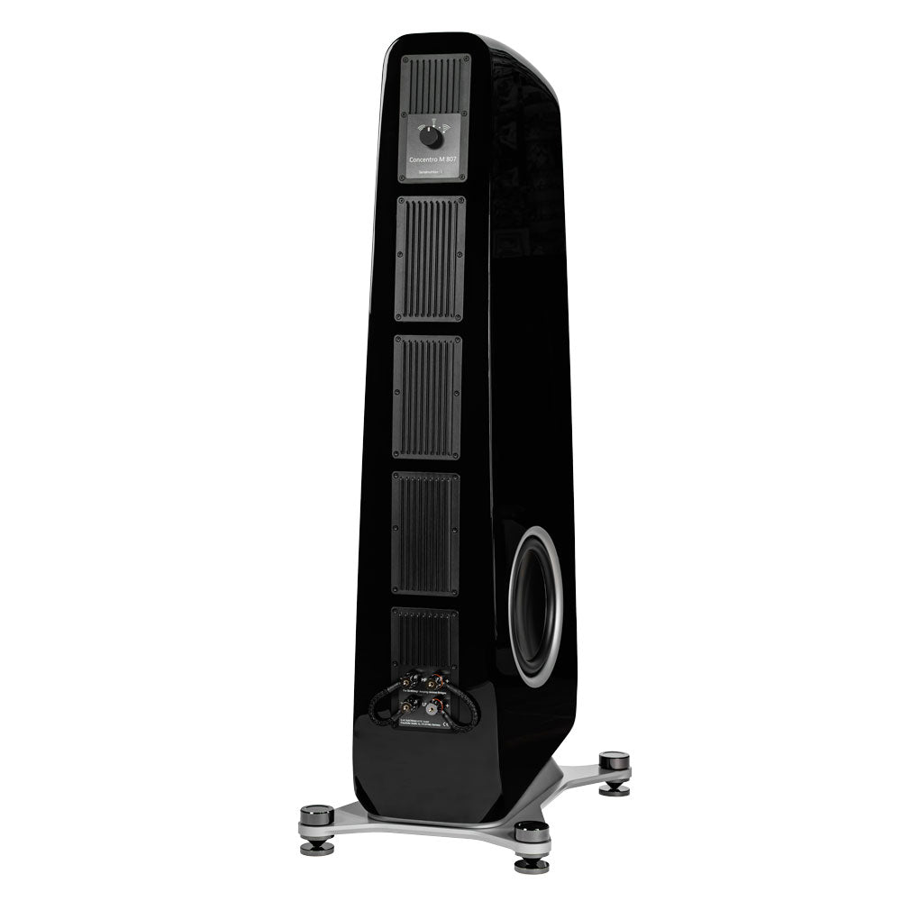 Elac Concentro 2.0 M807 Floorstanding Speakers (1 Pair) - Black High Gloss
