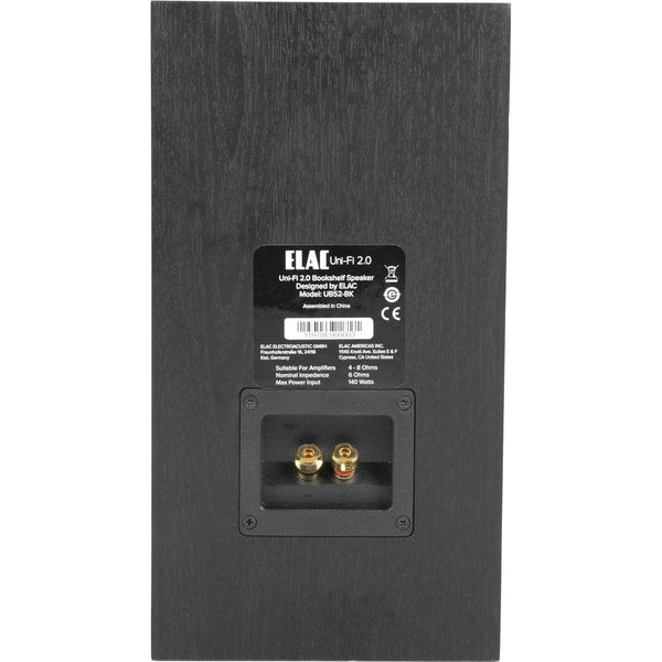 Elac Uni-Fi 2.0 UB52 Bookshelf Speakers (1 Pair) - Black Ash
