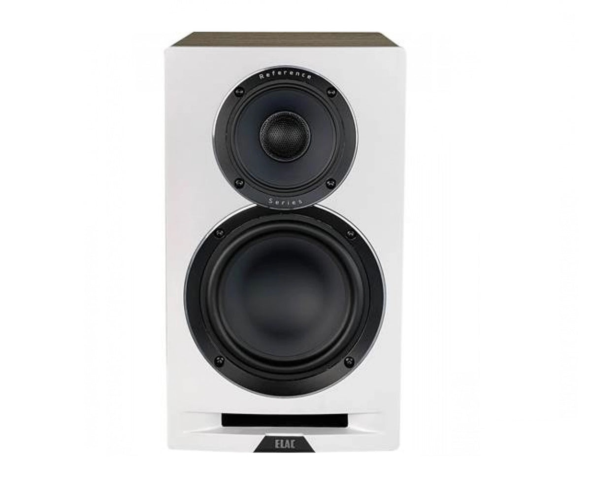 Elac Uni-Fi Reference UBR62 Bookshelf Speakers (1 Pair) - Satin White, Oak Sides