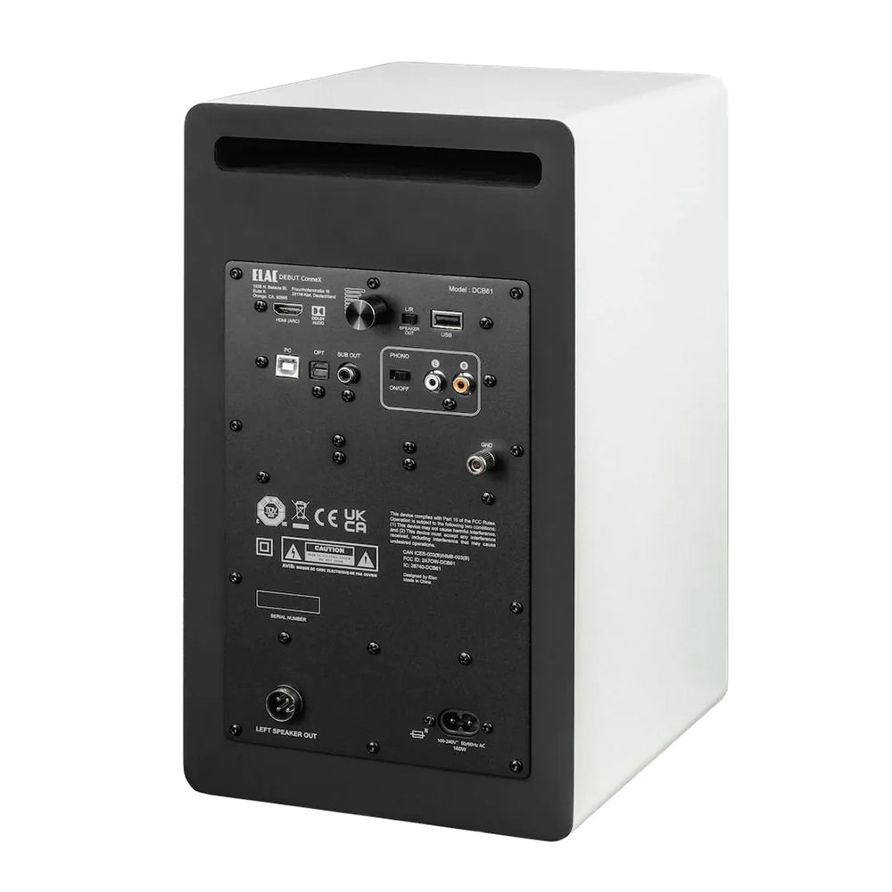 Elac Debut ConneX DCB61 Powered Speakers (1 Pair) - White