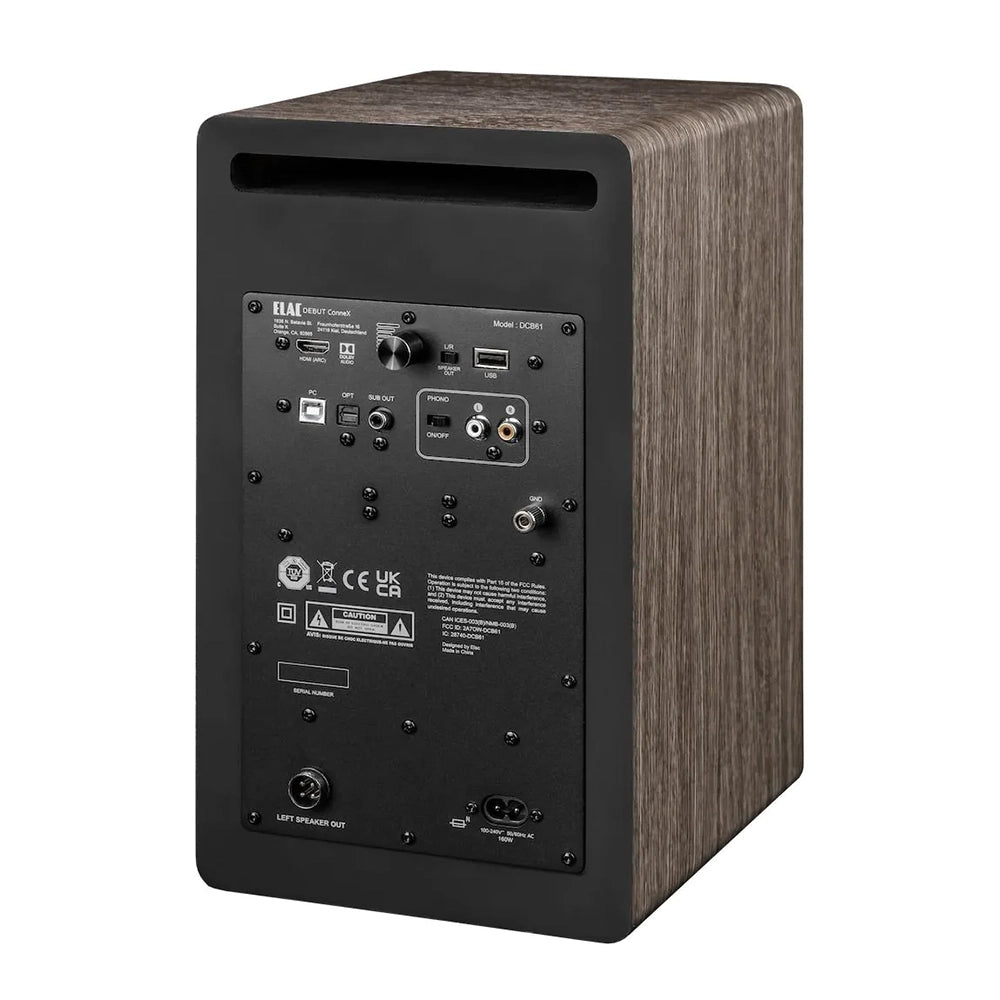 Elac Debut ConneX DCB61 Powered Speakers (1 Pair) - Walnut