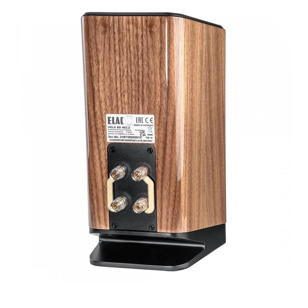 Elac Vela 2.0 VBS403.2 Bookshelf Speakers (1 Pair) - Walnut High Gloss