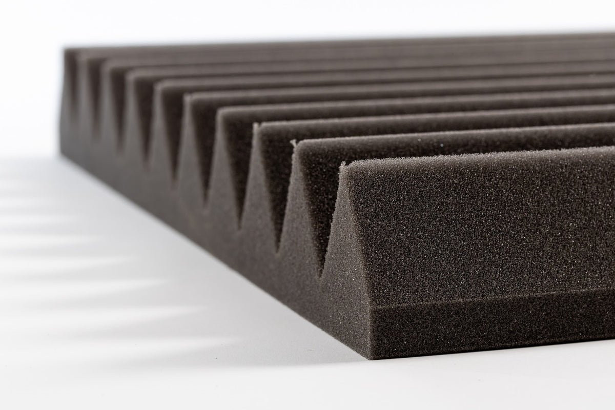 MUSIC1ST Acoustic Foam Absorber 7cm V-profile Panel, dark grey, various sizes