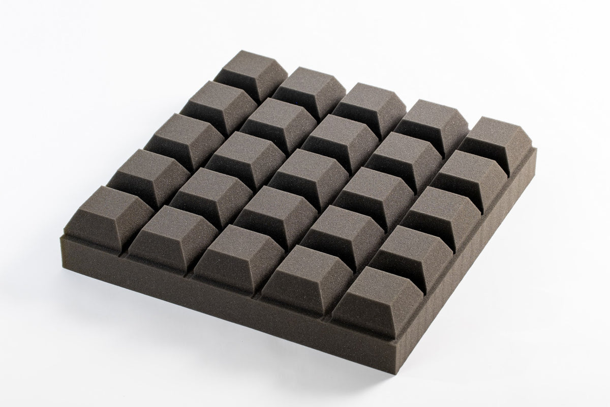 MUSIC1ST Acoustic Foam Absorber 9cm Chocolate Panel, dark grey, various sizes