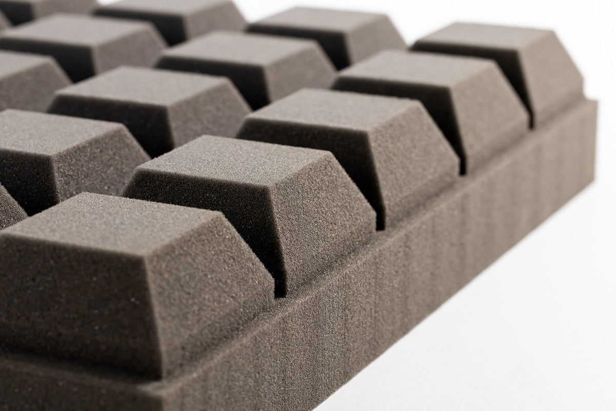 MUSIC1ST Acoustic Foam Absorber 9cm Chocolate Panel, dark grey, various sizes