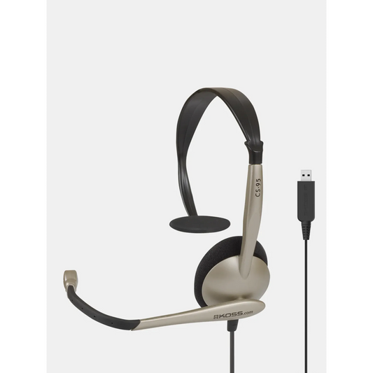 KOSS CS95 USB Wired on-ear headphones with microphone