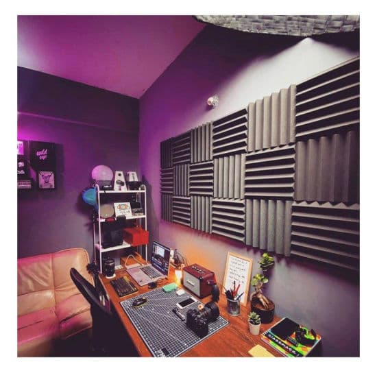 MUSIC1ST Acoustic Foam Absorber 7cm V-profile Panel, dark grey, various sizes