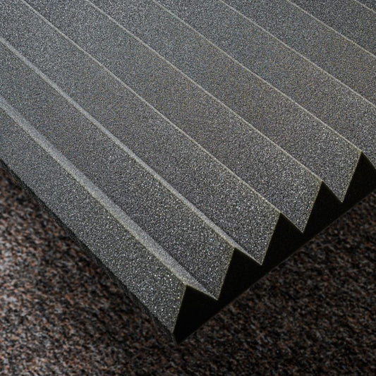 MUSIC1ST Acoustic Foam Absorber 7cm V-profile Panel, dark grey, various sizes