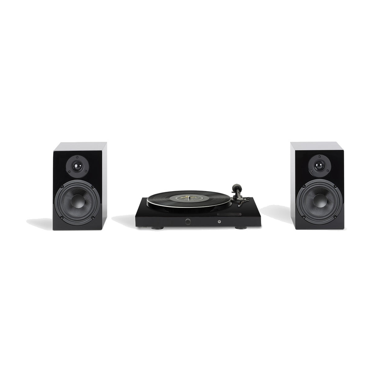 Pro-Ject Juke Box E1 HiFi Set Turntable System with Speaker Box 5 E High Gloss Black