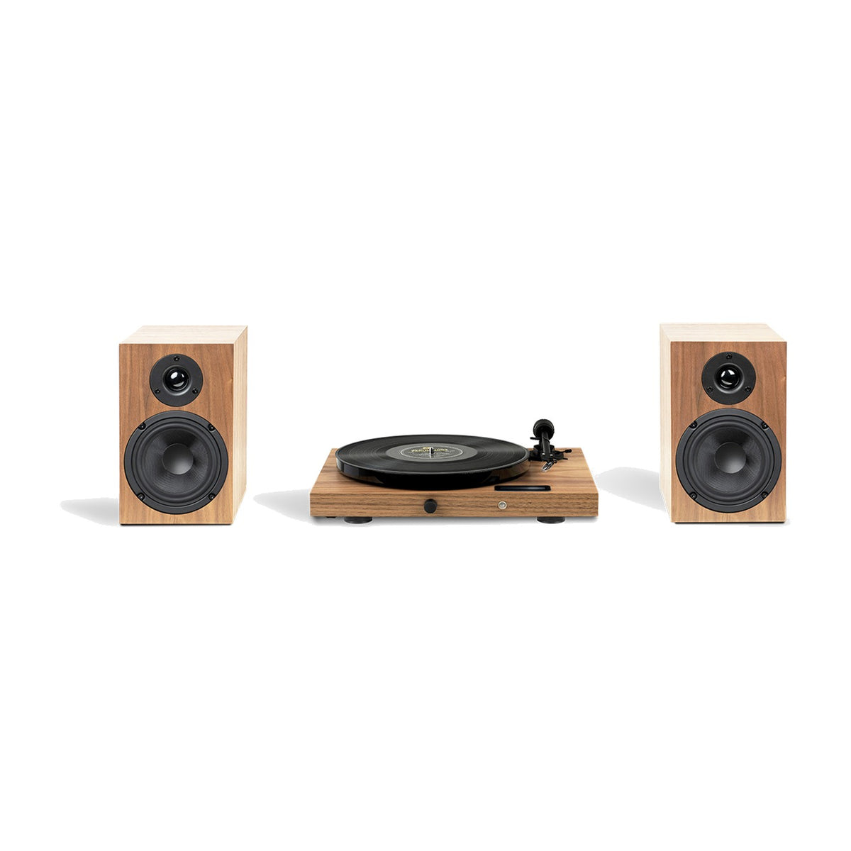 Pro-Ject Juke Box E1 HiFi Set Turntable System with Speaker Box 5 E Walnut