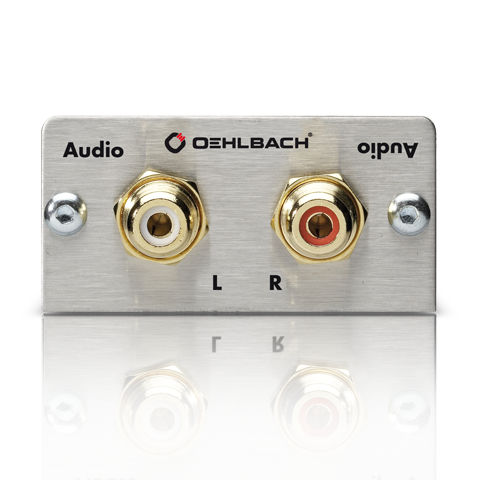 Oehlbach PRO IN AUDIO MULTIMEDIA INSERT WITH SOLDER CONNECTION, STEREO CINCH