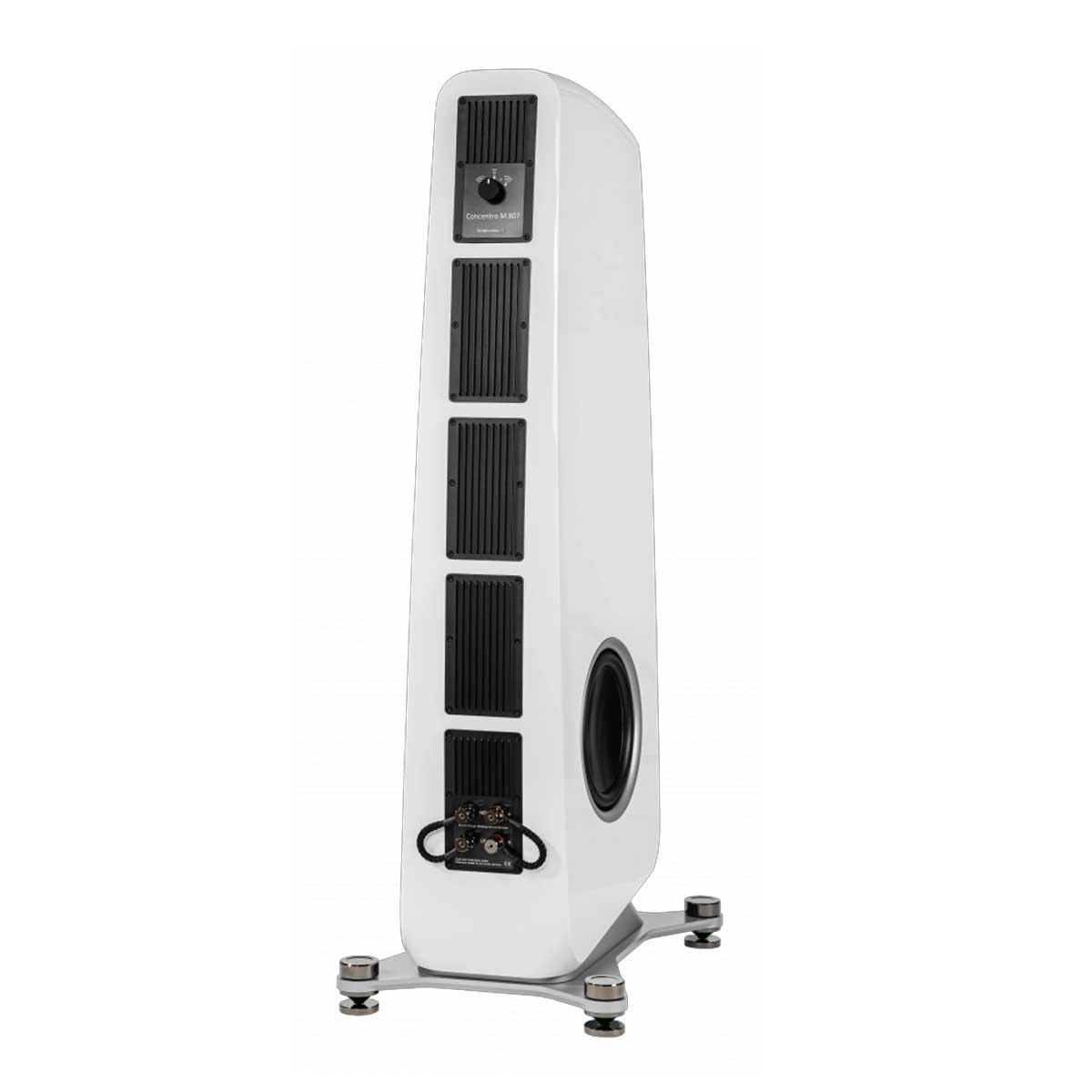 Elac Concentro 2.0 M807 Floorstanding Speakers (1 Pair) - White High Gloss