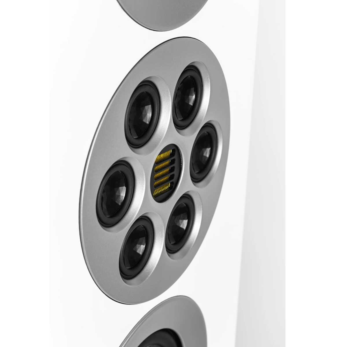 Elac Concentro 2.0 M807 Floorstanding Speakers (1 Pair) - White High Gloss