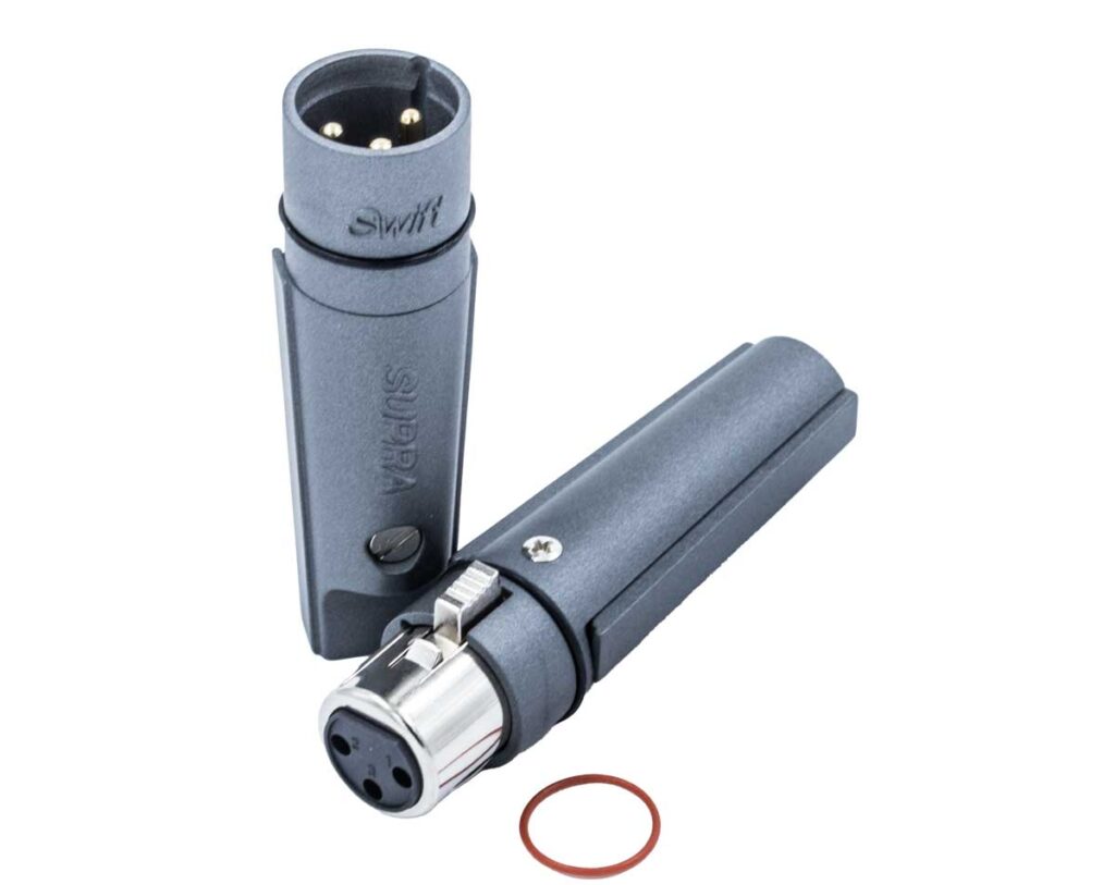 Supra Swift XLR M/F Grey Connectors 1 Pair