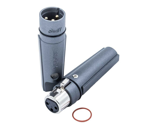 Supra Swift XLR M/F Grey Connectors 1 Pair